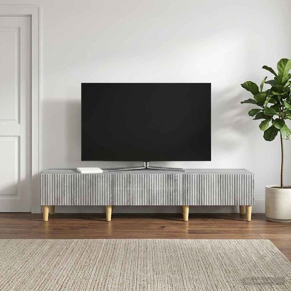 vidaXL TV skrinka Sivá sonoma 147 x 34,5 x 30 cm Kompozitné drevo