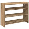 vidaXL Regál na topánky dub artisan 80x25x62 cm kompozitné drevo