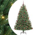 vidaXL Umelý Sklápací Vianočný Stromček Zelená 180 cm PVC a kov
