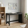 vidaXL Stôl Čierna 112 x 50 x 75 cm Masívne borovicové drevo