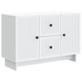 vidaXL Servírovacia skriňa Biela 89 x 34,5 x 60 cm Kompozitné drevo