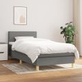 vidaXL Boxspring posteľ s matracom tmavosivá 90x190 cm látka