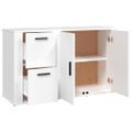 vidaXL Komoda biela 100x33x59,5 cm spracované drevo