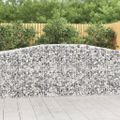 vidaXL Oblúkové gabiónové koše 8ks 400x50x100/120cm pozinkované železo