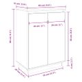 vidaXL Skrinka na topánky 60x35x80 cm masívna borovica