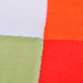 vidaXL Kreslo v tvare kocky s chrómovými nohami, patchwork, látka