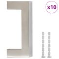 vidaXL Rukoväte na skrinku 10 ks strieborné 64 mm nehrdzavejúca oceľ