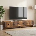 vidaXL TV skrinka 147 x 34,5 x 30 cm Staré drevo Kompozitné drevo