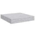 vidaXL Plávajúce nástenné police 2 ks betónovo-sivé 23x23,5x3,8 cm MDF