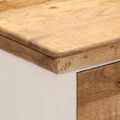 vidaXL Komoda bielo-hnedá 55x30x73 cm masívne surové mango