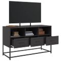 vidaXL TV skrinka čierna 100,5x39x60,5 cm oceľ