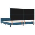 vidaXL Posteľ s pružinovým rámom Tmavomodrá 200 x 200 cm Zamat