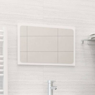 vidaXL Kúpeľňové zrkadlo, biele 60x1,5x37 cm, kompozitné drevo
