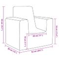 vidaXL Detská pohovka modrá mäkký plyš