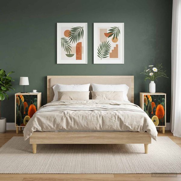 vidaXL Nočný stolík ZAANDAM 2 ks Dub sonoma 36 x 33 x 60 cm
