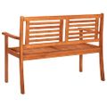 vidaXL 2-miestna záhradná lavica s vankúšom 120 cm eukalyptový masív