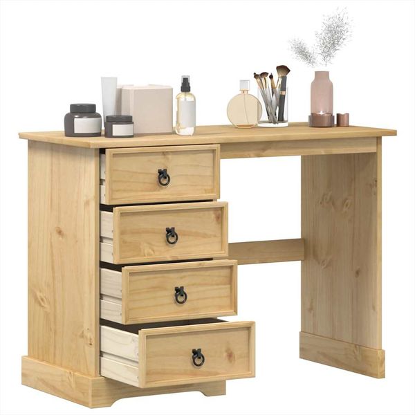 vidaXL Toaletný stolík Corona 104x47x75 cm borovicový masív