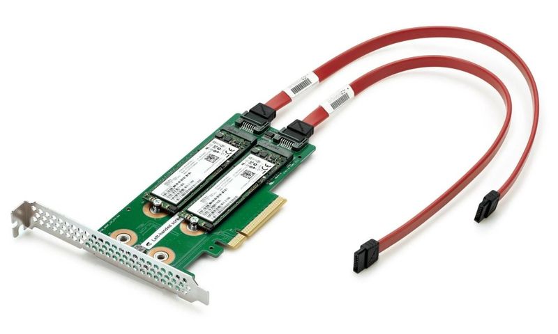 HPE Universal SATA HH M.2 Kit Riadič, adaptér, PCIe, na dva M.2 SSD SATA, HHHL (Half Height, Half Length)