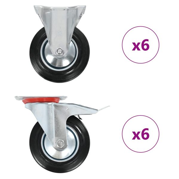 vidaXL Kolieska 12 ks 160 mm