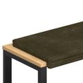 vidaXL Vankúš na lavičku Pl plush kord Zelená Hĺbka 35 cm