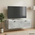 vidaXL Nástenná TV skrinka Nástenný Betónovo sivá 98 x 41 x 30 cm