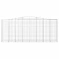 vidaXL Oblúkové gabiónové koše 7ks 400x50x160/180cm pozinkované železo