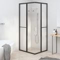 vidaXL Sprchovací kút matné ESG 90x70x180 cm čierny