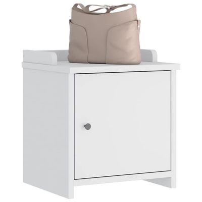 vidaXL Lavica do predsiene SANDNES biela 45x40x50 cm borovicový masív
