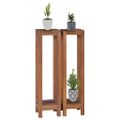 vidaXL Podstavce pod kvetináče 2 ks 25x25x100 cm tíkový masív