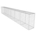 vidaXL Gabiónová stena s krytom, pozinkovaná oceľ 600x50x100 cm