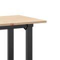 vidaXL Jedálenský stolík v tvare O 80x50x75 cm borovica a oceľ