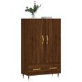 vidaXL Vysoká skrinka hnedý dub 69,5x31x115 cm kompozitné drevo