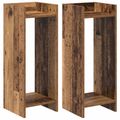 vidaXL Stojan na rastliny 2 ks Staré drevo 30 x 30 x 80 cm
