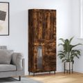 vidaXL Vysoká skrinka dymový dub 69,5x34x180 cm spracované drevo