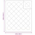 vidaXL 2-v-1 Prikrývka 260 x 220 x 10 cm Zima Polyester Biela