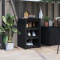 vidaXL Vonkajšia kuchynská skrinka MEPPEL čierna 55x55x92 cm masívna borovica