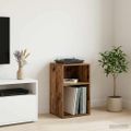 vidaXL Skrinka na gramofónové platne Staré drevo 38 x 33 x 61 cm