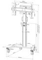 Neomounts Select FL50S-825BL1/Držák displeje/vozík/37-75"/4 kolečka/VESA 600X400/nosn. 70kg/nast.výšky/náklon/černý Stojan, VESA, na koleckách, pro velkoformátový displej 37"–75", nosnost 70kg, výškove nastavitelný, cerný