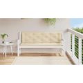 vidaXL Podložka na záhradnú lavicu, béžová 150x(50+50)x7 cm, oxford