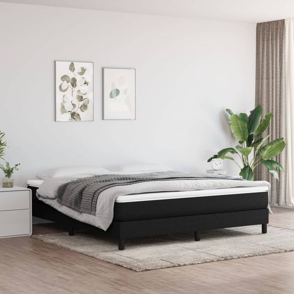vidaXL Matrac s taštičkovými pružinami stredná tvrdosť čierny 160x200x20 cm látka