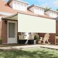 vidaXL Sklopná markíza Krémová 400 × 300 cm Polyester a hliník