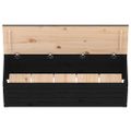 vidaXL Úložný box čierny 109x36,5x33 cm masívna borovica