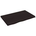 vidaXL Kúpeľňová doska tmavohnedá 80x50x(2-4) cm ošetrený masív