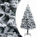 vidaXL Umelý vianočný stromček, zasnežený, zelený 180 cm, PVC