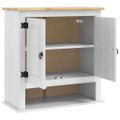 vidaXL Závesná skrinka CORONA Biela 70 x 33 x 71,5 cm Borovicový masív