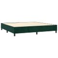 vidaXL Posteľný rám boxsping s matracom tmavozelený 200x200 cm zamat