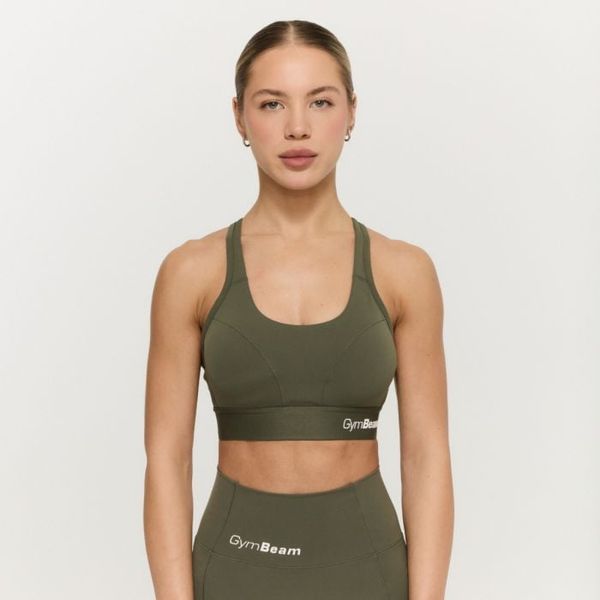 Športová podprsenka Combat Olive Grey - GymBeam, veľkosť L