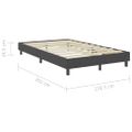 vidaXL Rám na boxspring posteľ, sivý, látka 120x200 cm