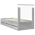 vidaXL Rám postele Sivý Sonoma 75 x 190 cm Inžinierske drevo