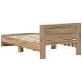 vidaXL Rám postele s čelom Dub artisan 203 x 104 x 70 cm
